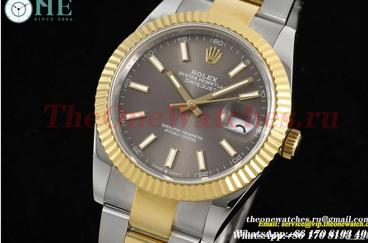 126333 SS Oyster GMF Stk 41MM Datejust 904L Grey YG VR3235 0322